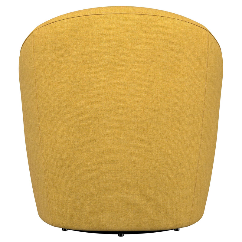 Leon Upholstered Barrel Accent Swivel Chair