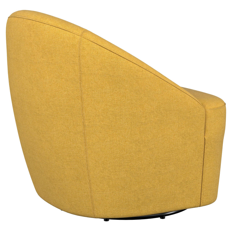 Leon Upholstered Barrel Accent Swivel Chair