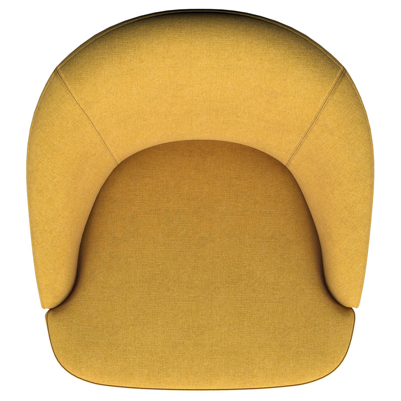 Leon Upholstered Barrel Accent Swivel Chair