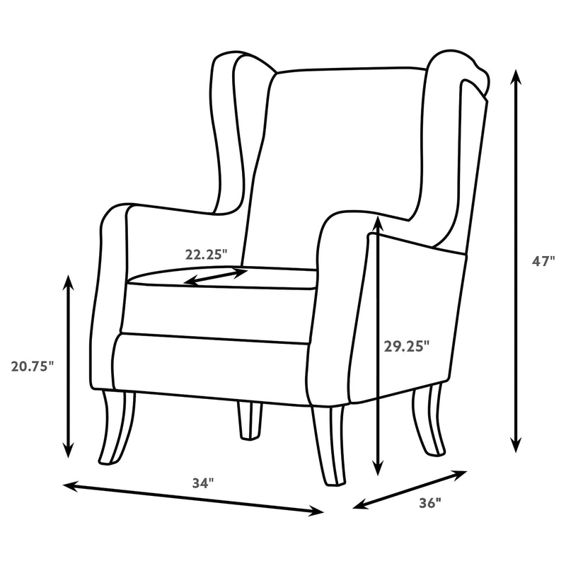 Elmbrook Upholstered Wingback Accent Club Chair