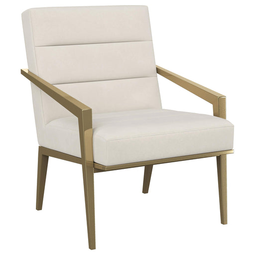 Kirra Upholstered Metal Arm Accent Chair Cream - alternate view