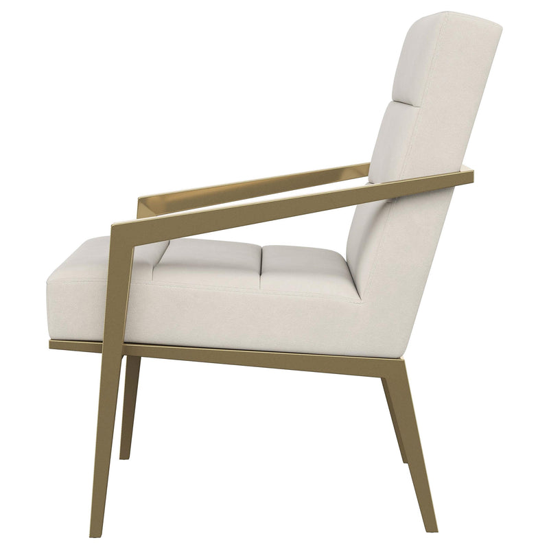 Kirra Upholstered Metal Arm Accent Chair
