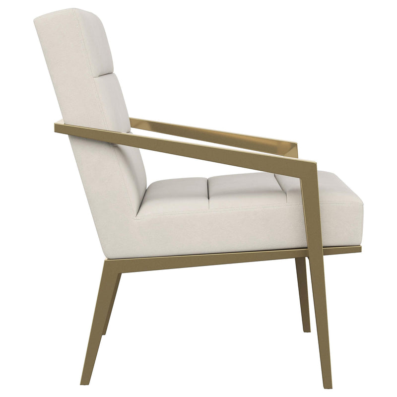 Kirra Upholstered Metal Arm Accent Chair
