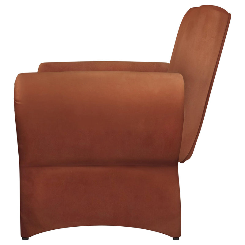 Liana Upholstered Roll Arm Accent Armchair Rust