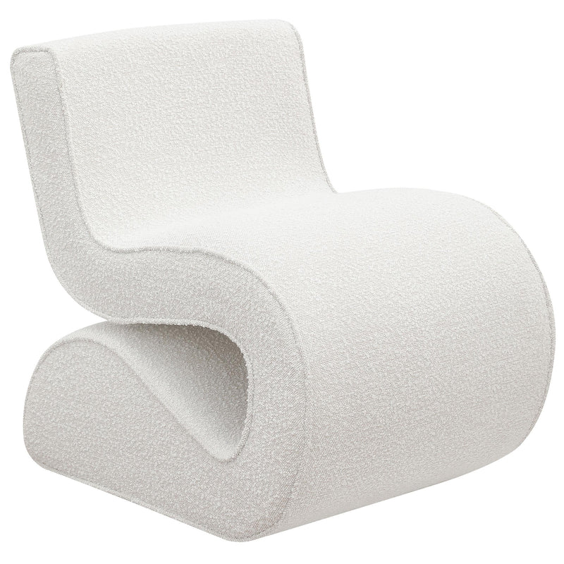 Ronea Boucle Upholstered Armless Curved Chair