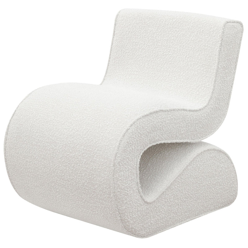 Ronea Boucle Upholstered Armless Curved Chair