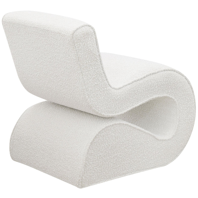 Ronea Boucle Upholstered Armless Curved Chair