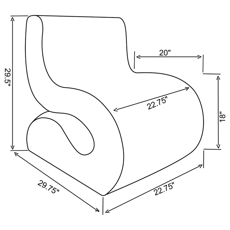 Ronea Boucle Upholstered Armless Curved Chair
