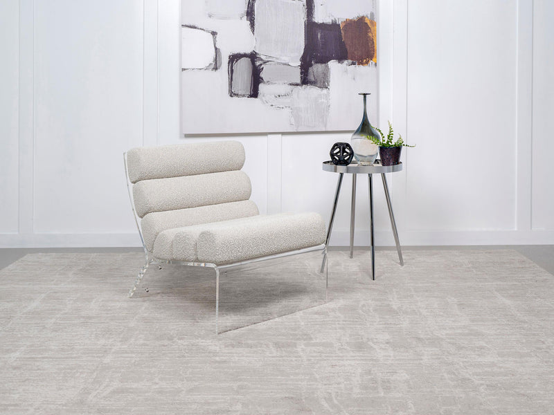 Serreta Boucle Upholstered Armless Acrylic Chair