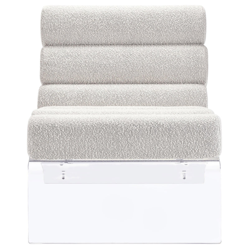 Serreta Boucle Upholstered Armless Acrylic Chair