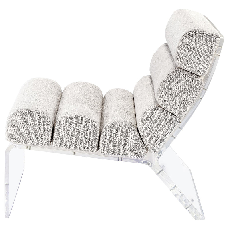 Serreta Boucle Upholstered Armless Acrylic Chair