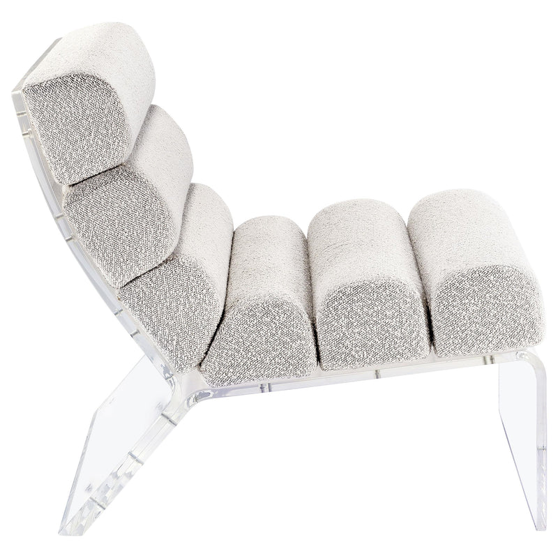 Serreta Boucle Upholstered Armless Acrylic Chair