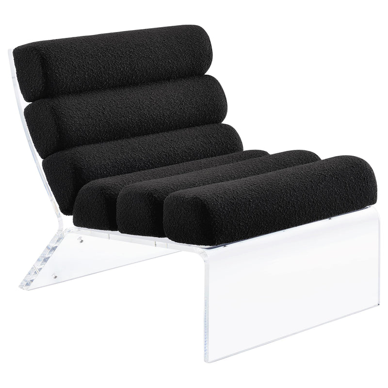 Serreta Boucle Upholstered Armless Acrylic Chair