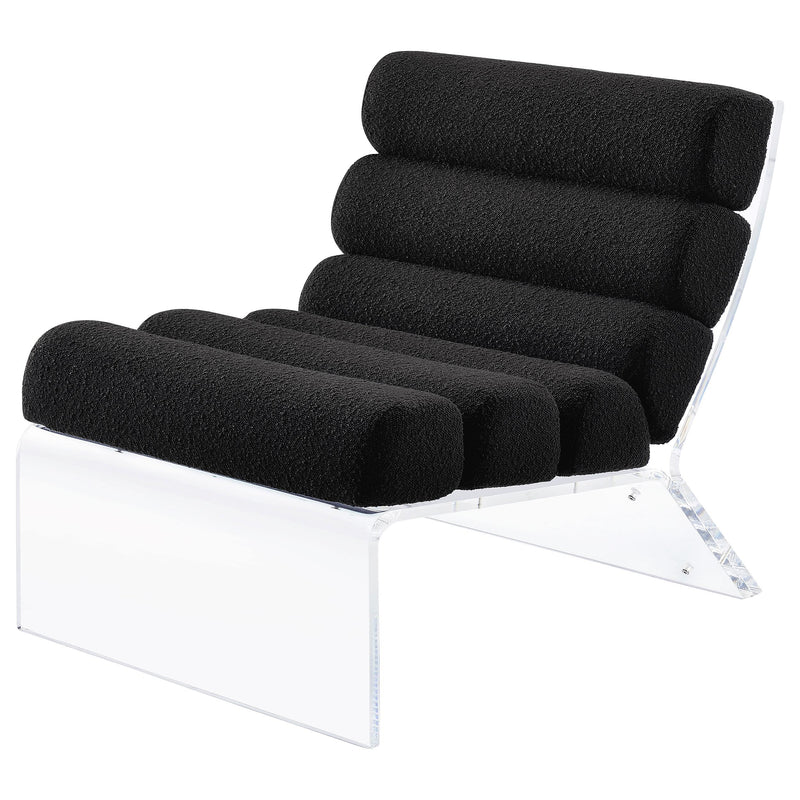 Serreta Boucle Upholstered Armless Acrylic Chair