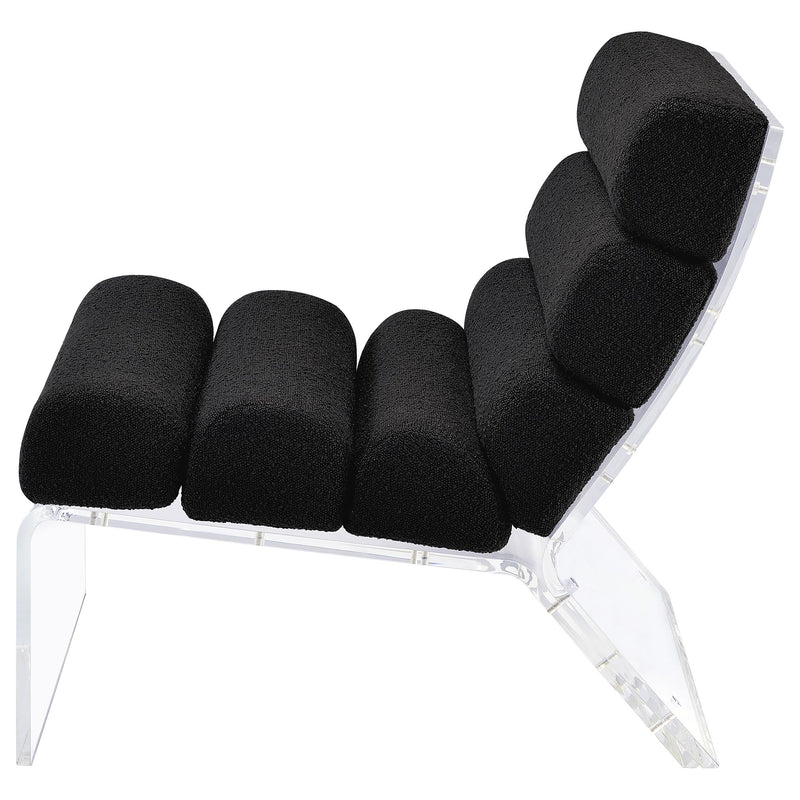 Serreta Boucle Upholstered Armless Acrylic Chair