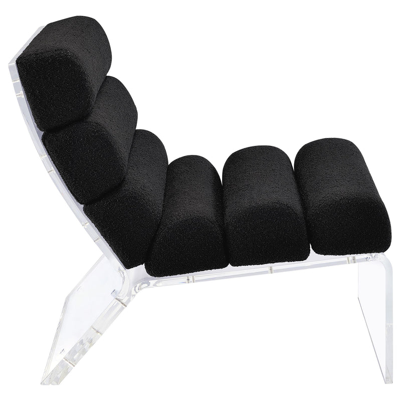 Serreta Boucle Upholstered Armless Acrylic Chair