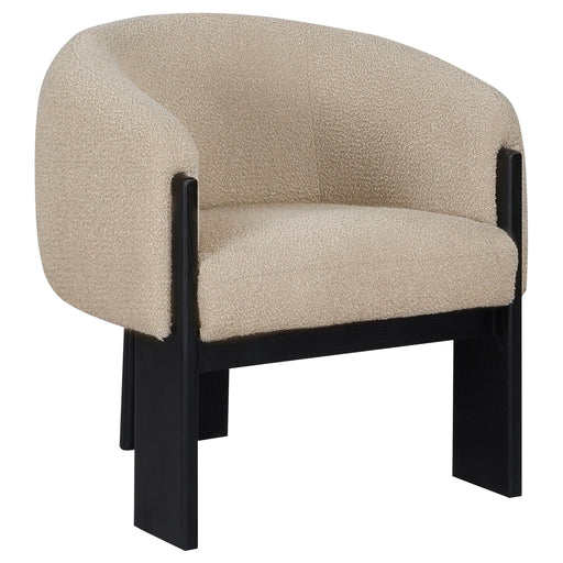 Valdez Boucle Upholstered Barrel Back Accent Chair Beige - alternate view