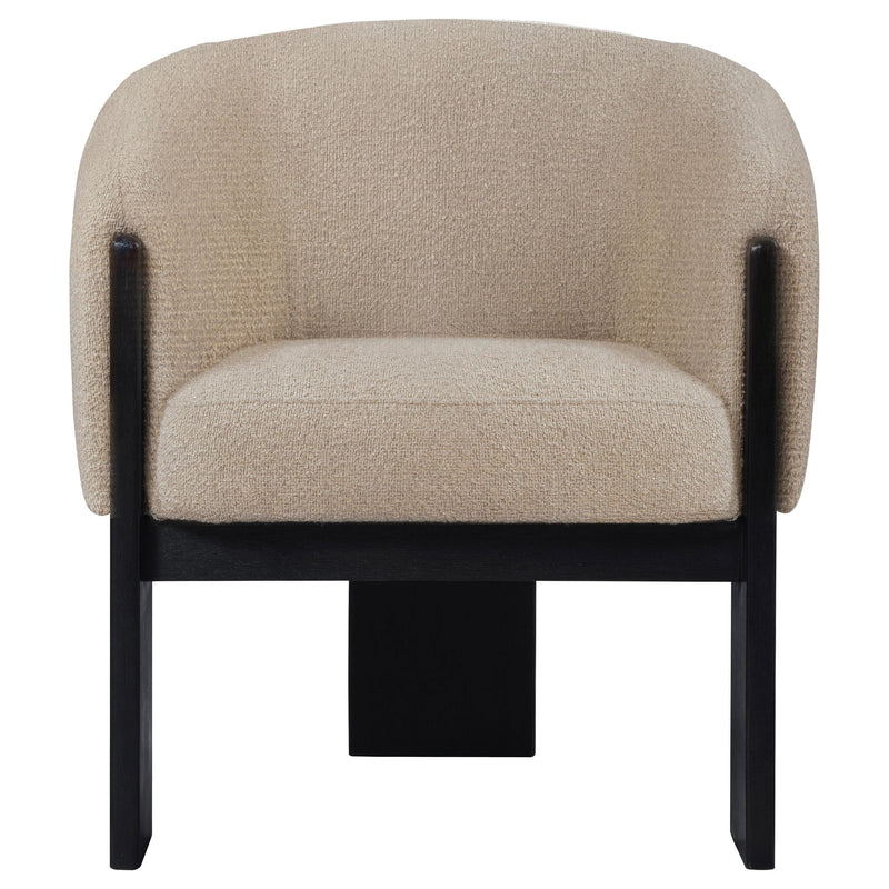 Valdez Boucle Upholstered Barrel Back Accent Chair