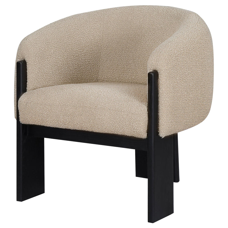 Valdez Boucle Upholstered Barrel Back Accent Chair