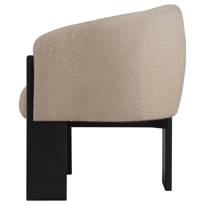 Valdez Boucle Upholstered Barrel Back Accent Chair
