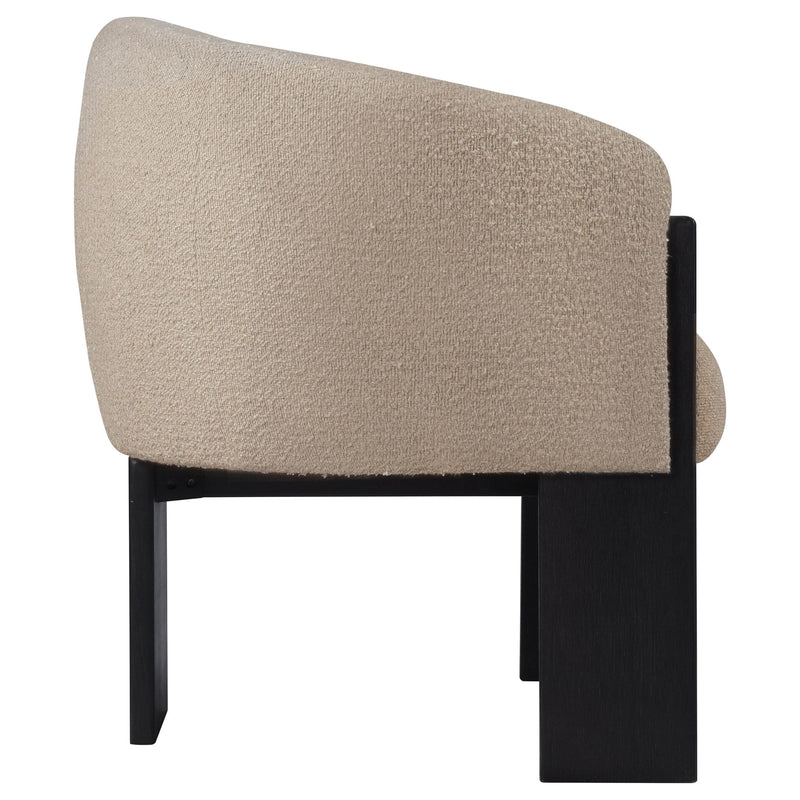 Valdez Boucle Upholstered Barrel Back Accent Chair