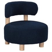 Zonie Boucle Upholstered Barrel Back Accent Chair Blue - alternate view