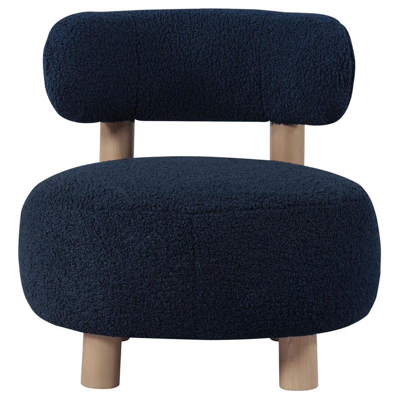 Zonie Boucle Upholstered Barrel Back Accent Chair Blue - detail 3