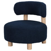 Zonie Boucle Upholstered Barrel Back Accent Chair Blue - detail 4