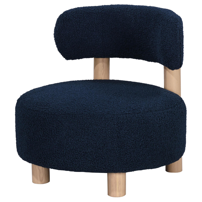 Zonie Boucle Upholstered Barrel Back Accent Chair Blue - detail 4