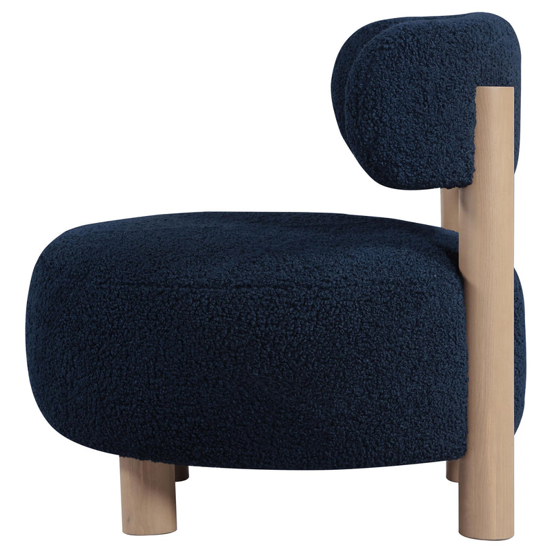 Zonie Boucle Upholstered Barrel Back Accent Chair Blue - detail 5