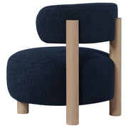 Zonie Boucle Upholstered Barrel Back Accent Chair Blue - detail 6