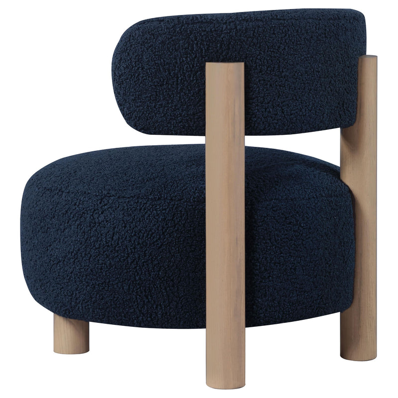 Zonie Boucle Upholstered Barrel Back Accent Chair Blue - detail 6