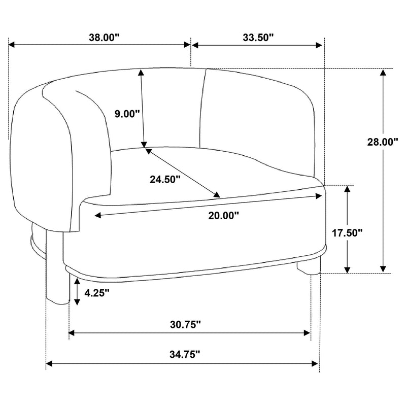Lawler Upholstered Barrel Back Accent Chair