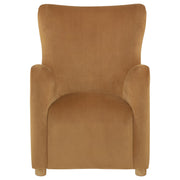 Thornton Velvet Upholstered Wingback Lounge Accent Chair Cognac - detail 3
