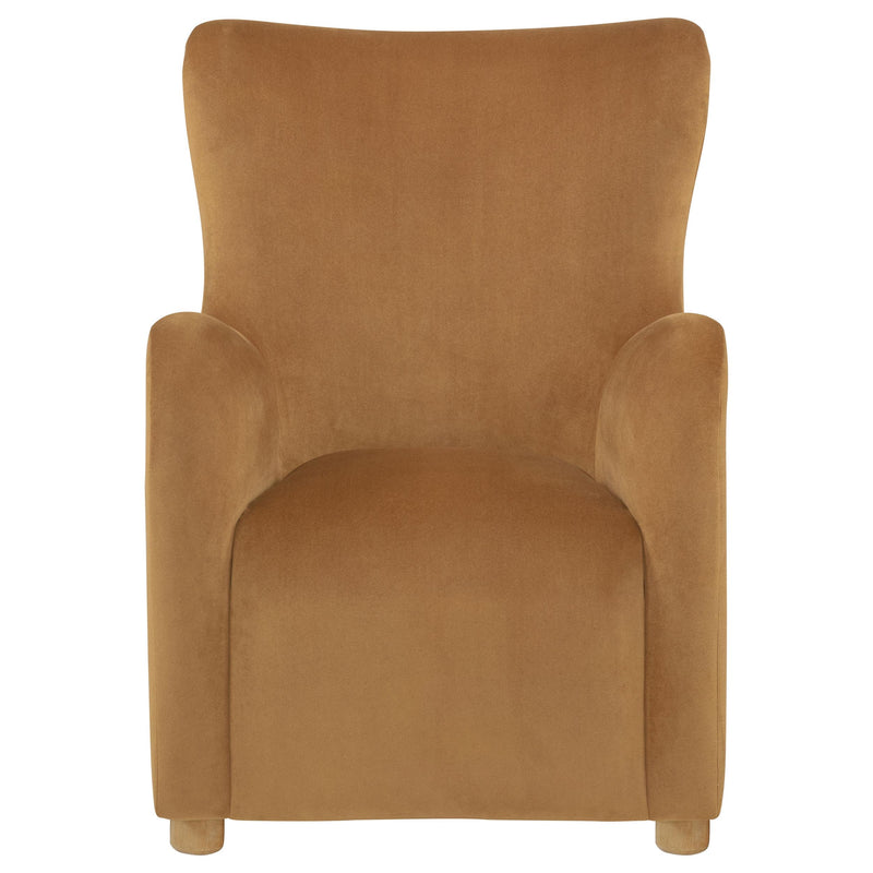 Thornton Velvet Upholstered Wingback Lounge Accent Chair Cognac - detail 3