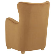 Thornton Velvet Upholstered Wingback Lounge Accent Chair Cognac - detail 6
