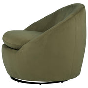 Myernick Velvet Upholstered Swivel Accent Chair Olive - detail 7