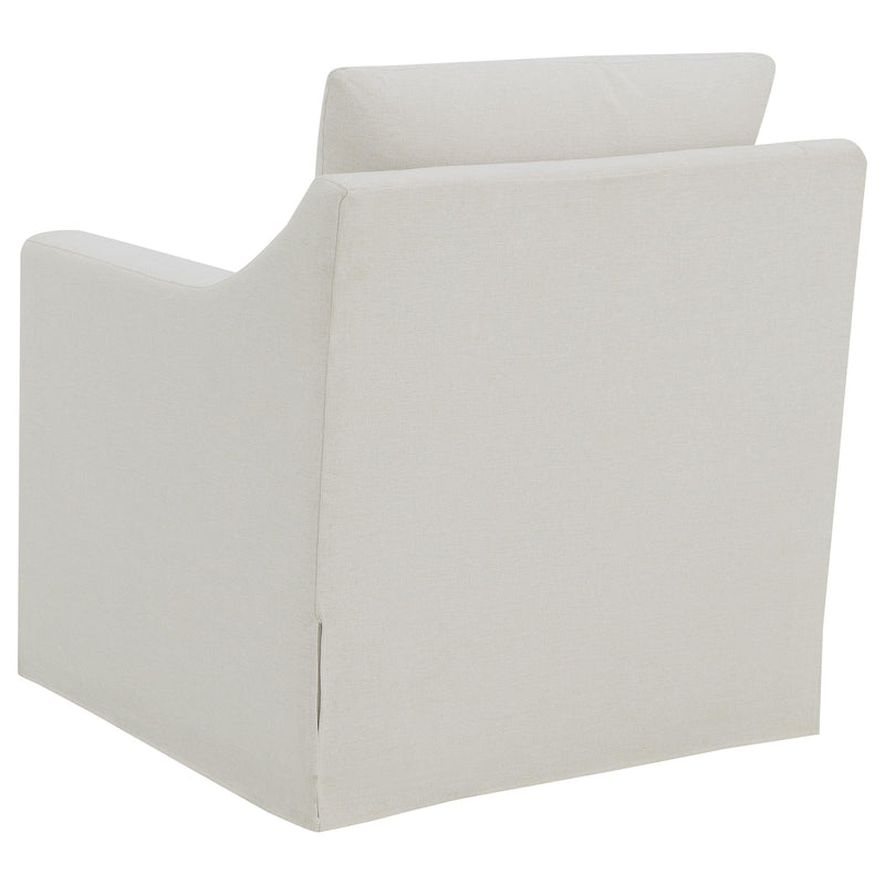 Winter Upholstered Sloped Arm Accent Swivel Chair