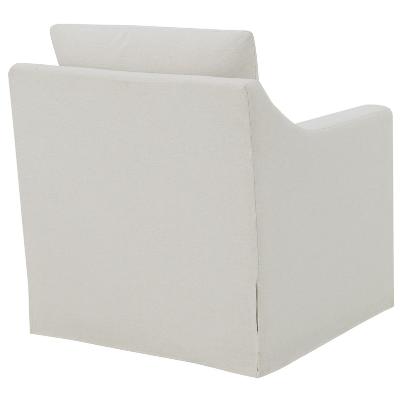 Winter Upholstered Sloped Arm Accent Swivel Chair