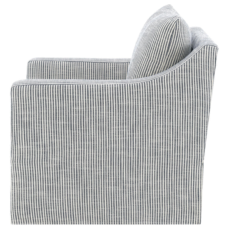 Winter Upholstered Sloped Arm Accent Swivel Chair