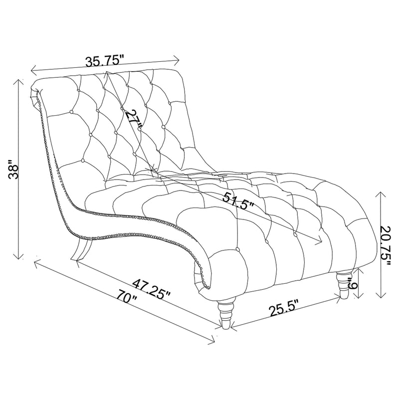 Lydia Velvet Upholstered Tufted Chaise