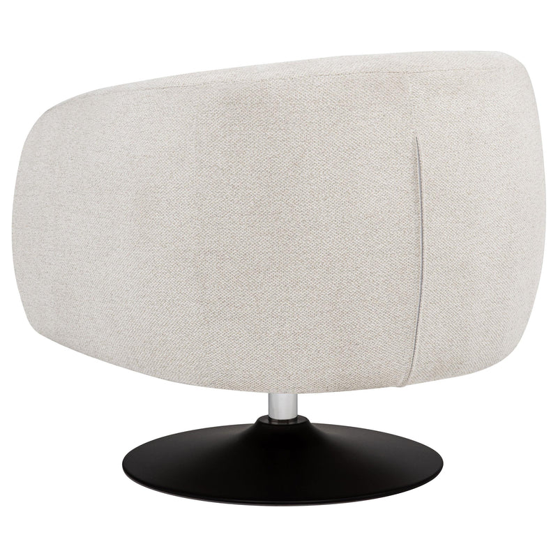 Dave Upholstered Barrel Back Swivel Club Chair
