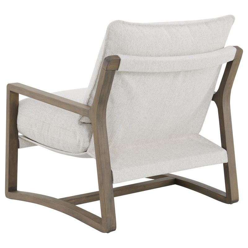 Geneva Boucle Upholstered Wood Arm Accent Chair
