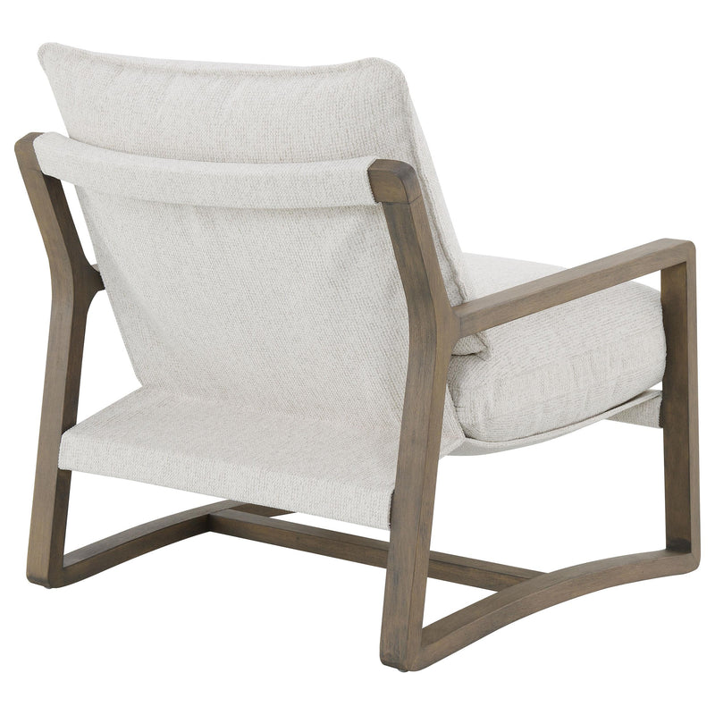 Geneva Boucle Upholstered Wood Arm Accent Chair