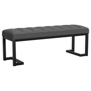Mesa Boucle Upholstered Tufted Accent Bench Charcoal - alternate view