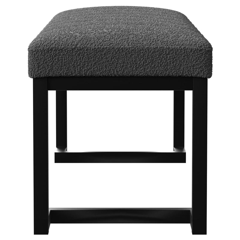 Mesa Boucle Upholstered Tufted Accent Bench Charcoal - detail 5