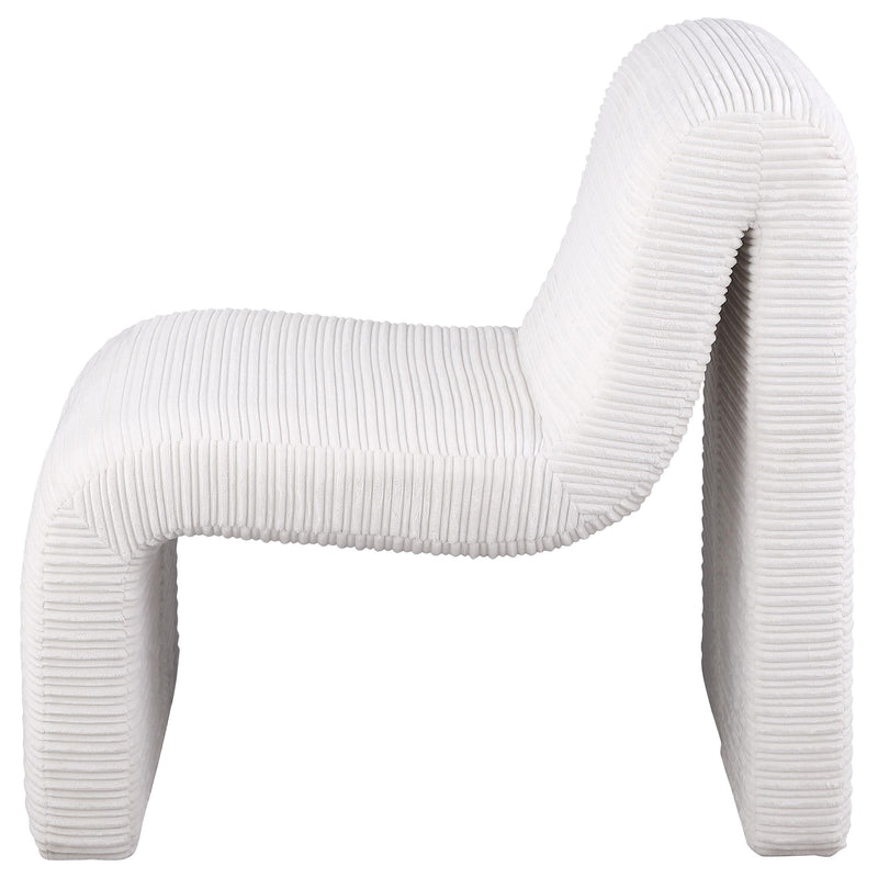 Drayton Upholstered Curved Armless Accent Chair