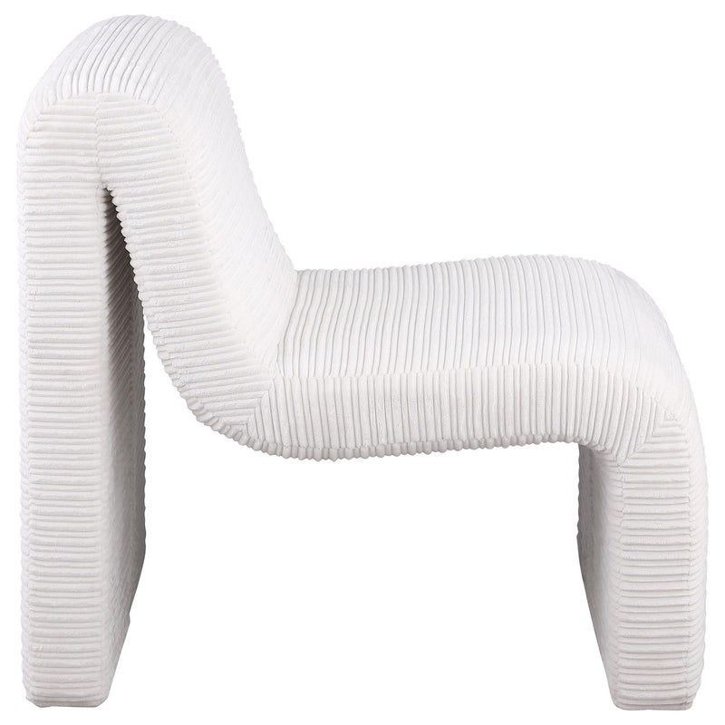 Drayton Upholstered Curved Armless Accent Chair