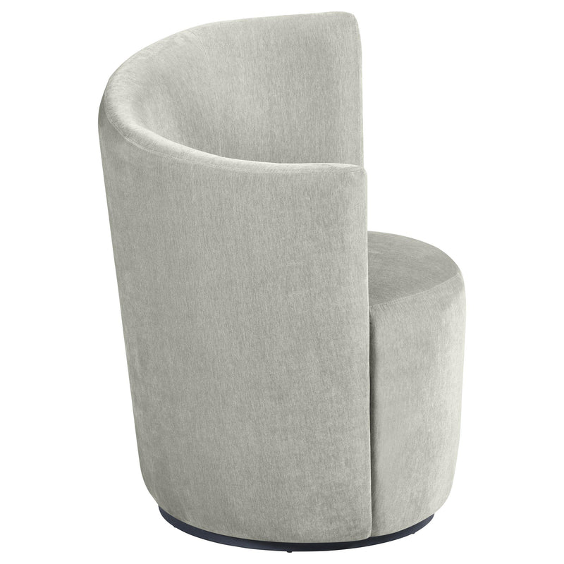 Nueva Upholstered Swivel Chair Curved Backrest