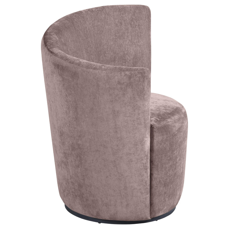 Nueva Upholstered Swivel Chair Curved Backrest